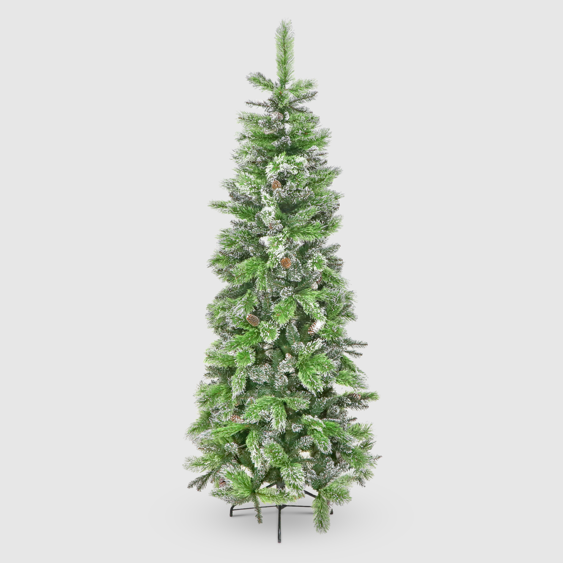 Ель новогодняя National tree bristleslim с шишками 225 см, цвет зеленый - фото 1