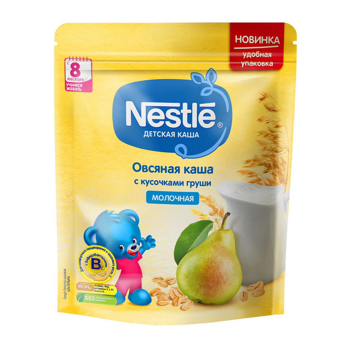 

Каша молочная Nestle овсяная с кусочками груши с 8-ми месяцев 220 г