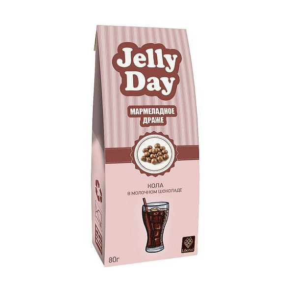 фото Мармеладные шарики jelly day со вкусом колы в молочном шоколаде 80 г libertad