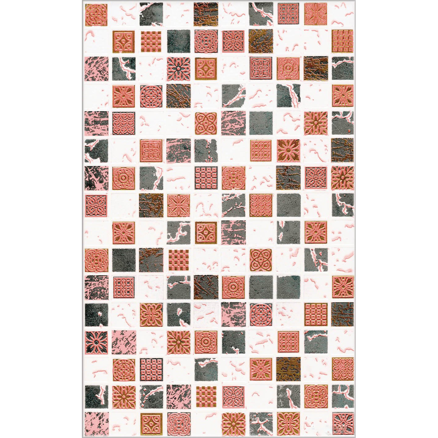 фото Декор piezarosa таурус 2 мозаика красный 40x25 см