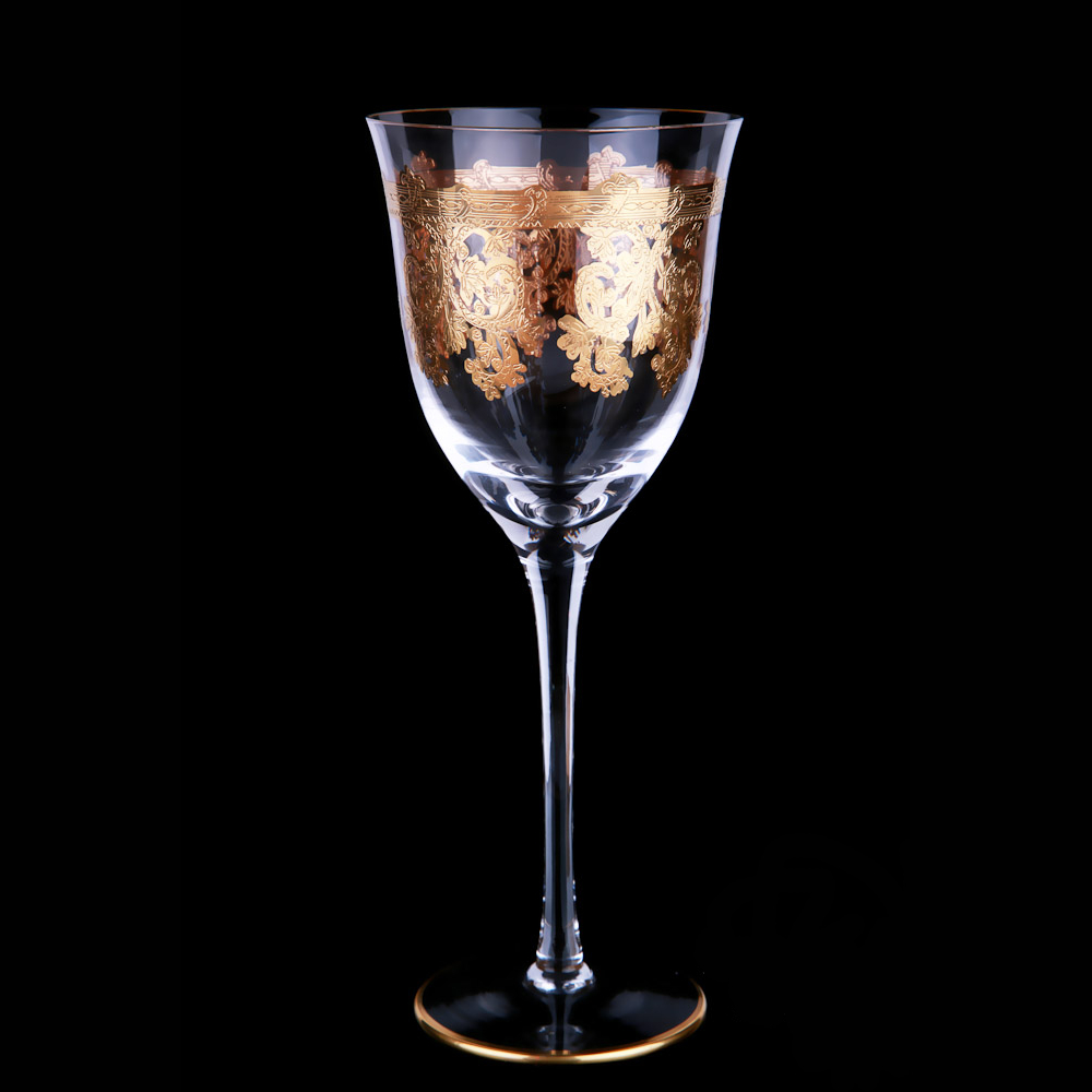 Набор бокалов для вина Precious Sabina Gold 6 шт, цвет прозрачный - фото 1
