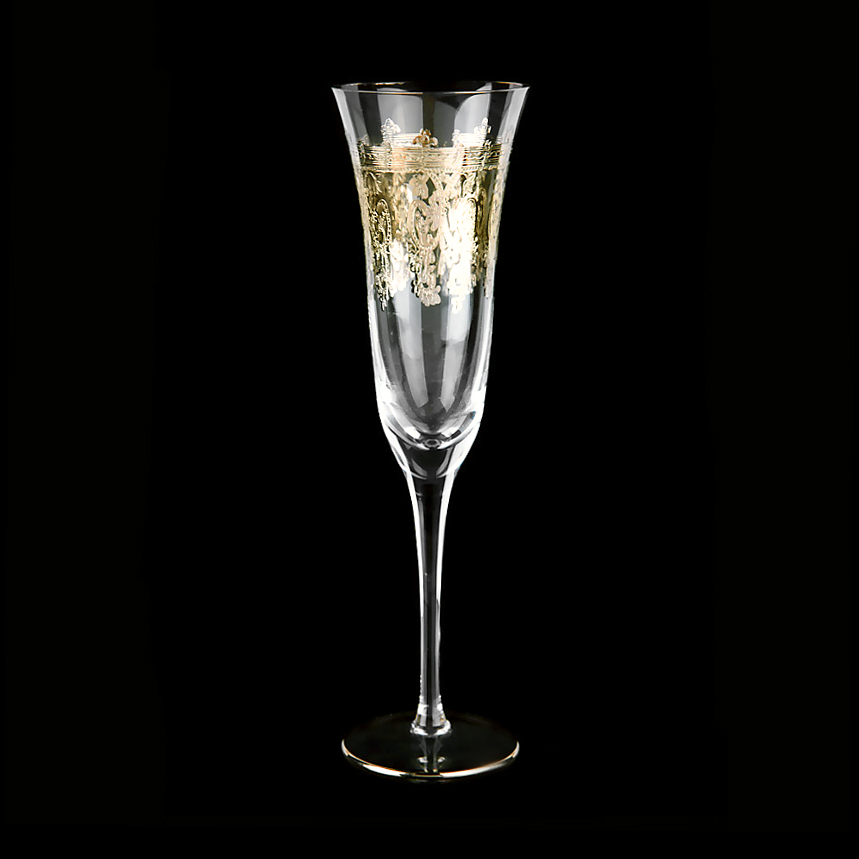 фото Набор бокалов для шампанского precious sabina platinum 6 шт
