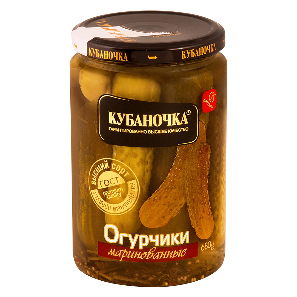 Огурцы маринованные Кубаночка 680 г