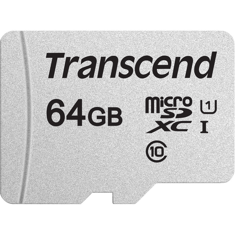 Карта памяти Transcend MicroSD 64GB UHS-I U1 (TS64GUSD300S-A)