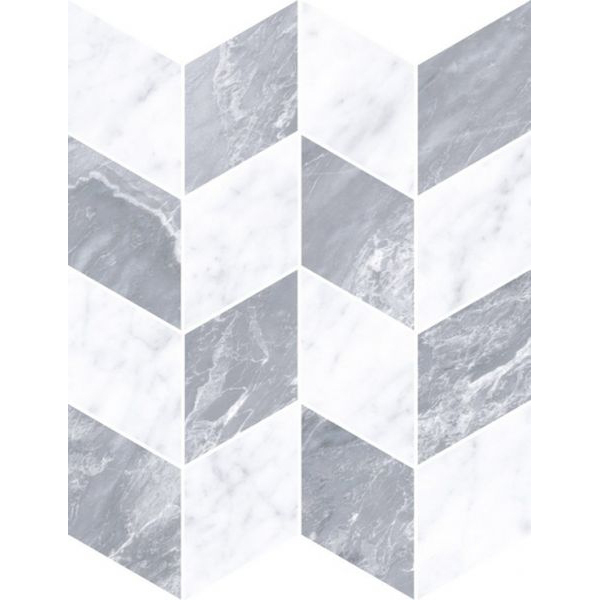 фото Мозаика vitra marmori шеврон холодный микс 24х31 см