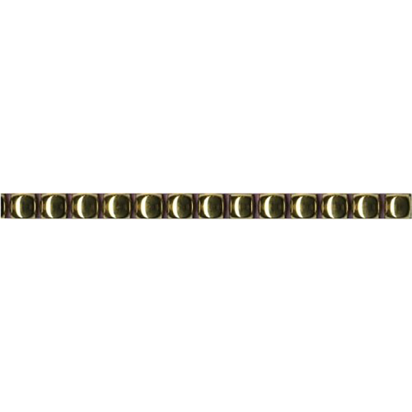 фото Бордюр росмозаика бусинка золото 0,7x25 см