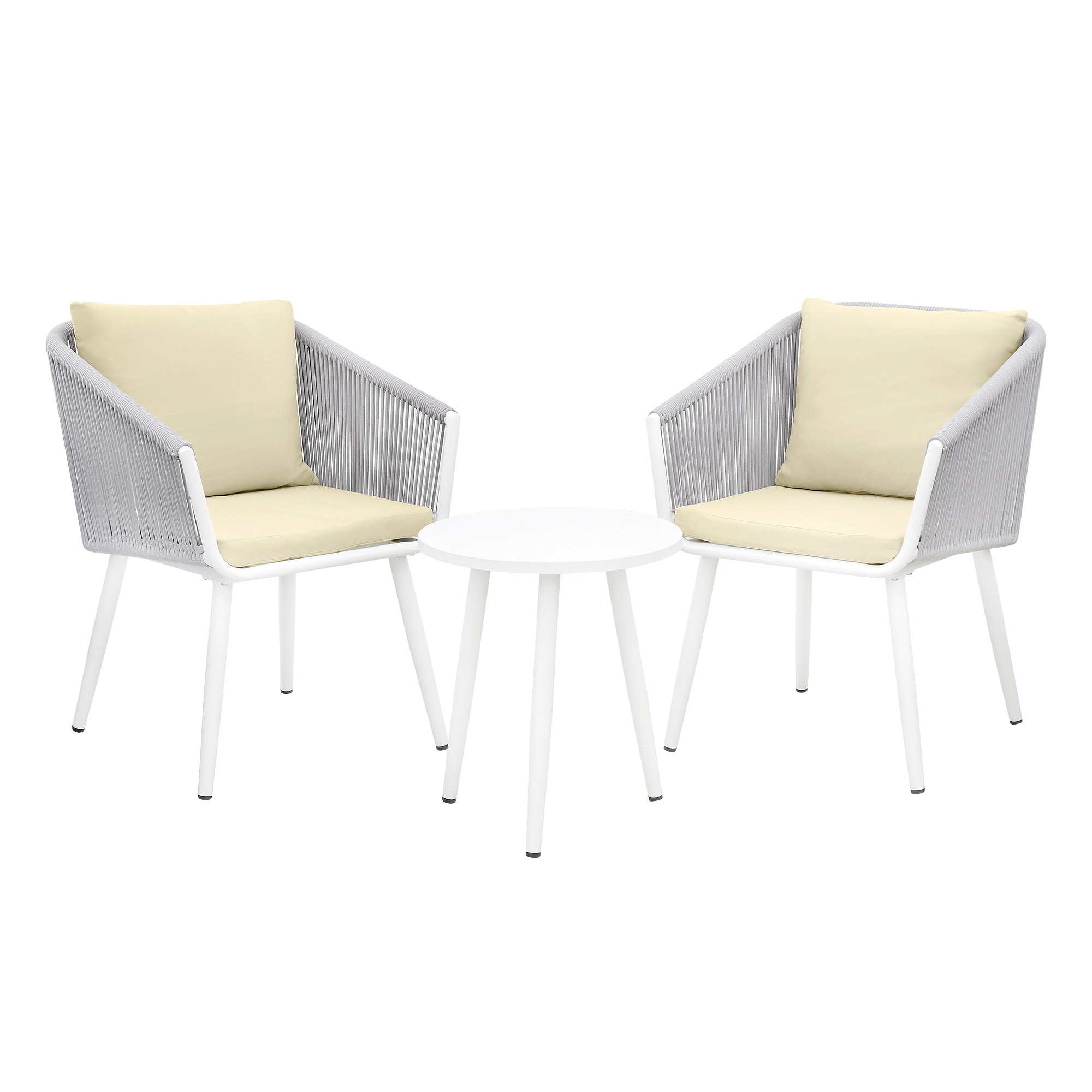 Комплект мебели Obt light 2 кресла+столик, цвет белый, размер 59х64х78 см - фото 1