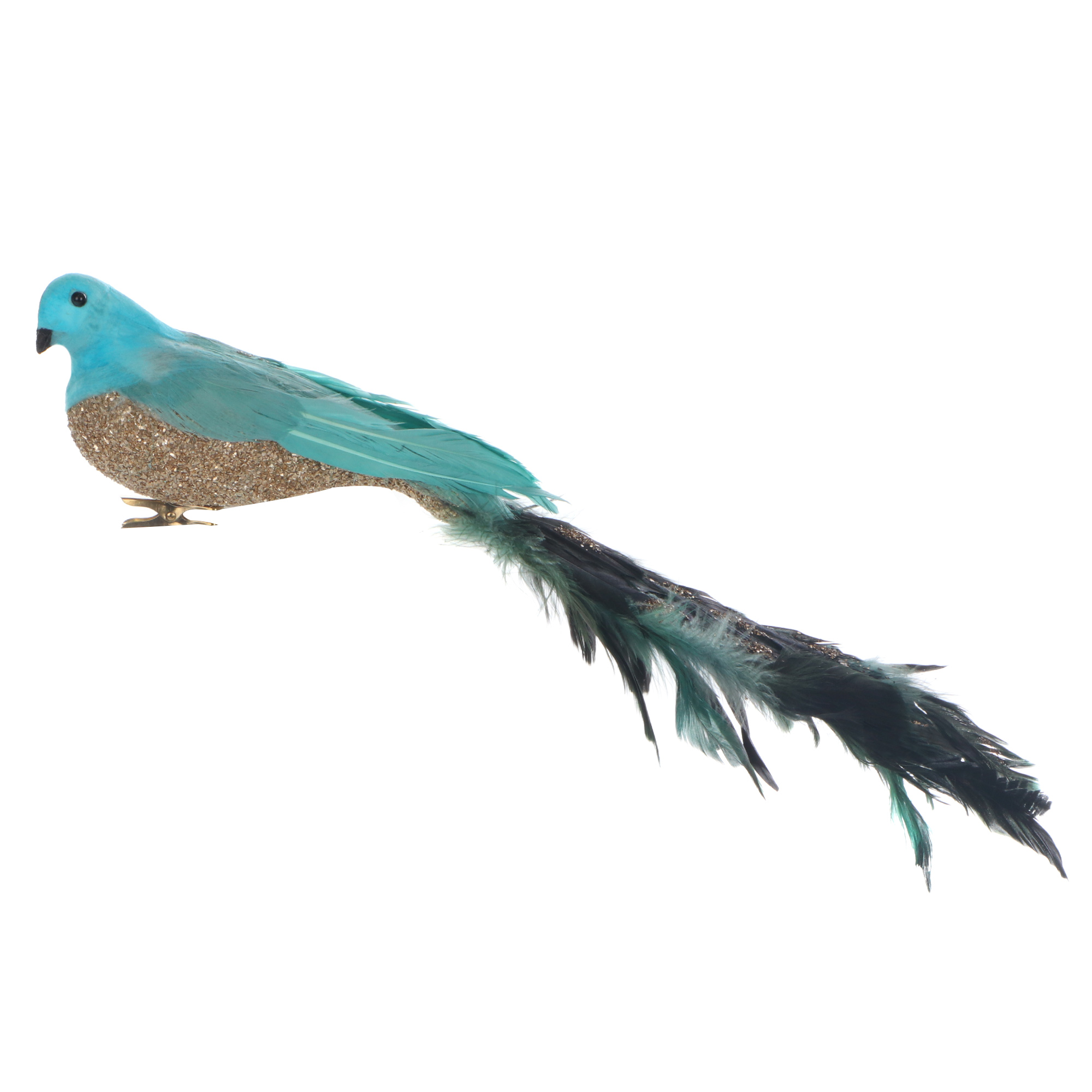 фото Подвеска shishi ny птица сине-серебро 39см
