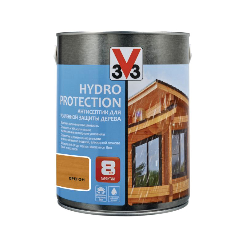 Антисептик алкидный V33 Hydro Protection орегон 2,5 л