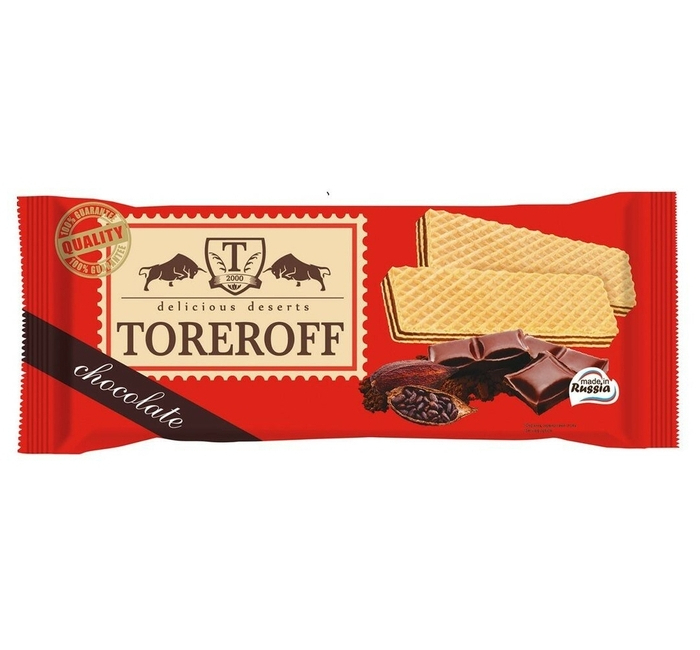 фото Вафли toreroff шоколадные, 160 г