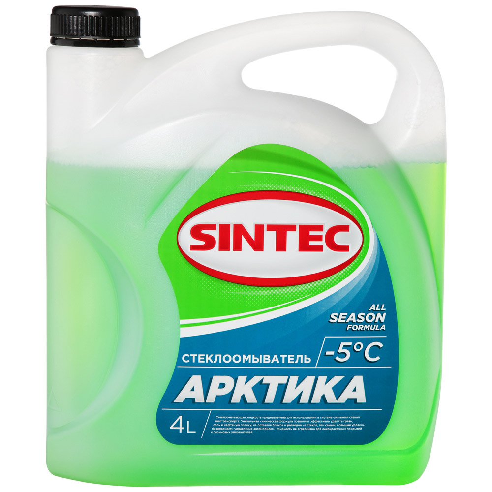 Жидкость Sintec незамерзающая арктика -5с 4л, цвет зеленый - фото 1