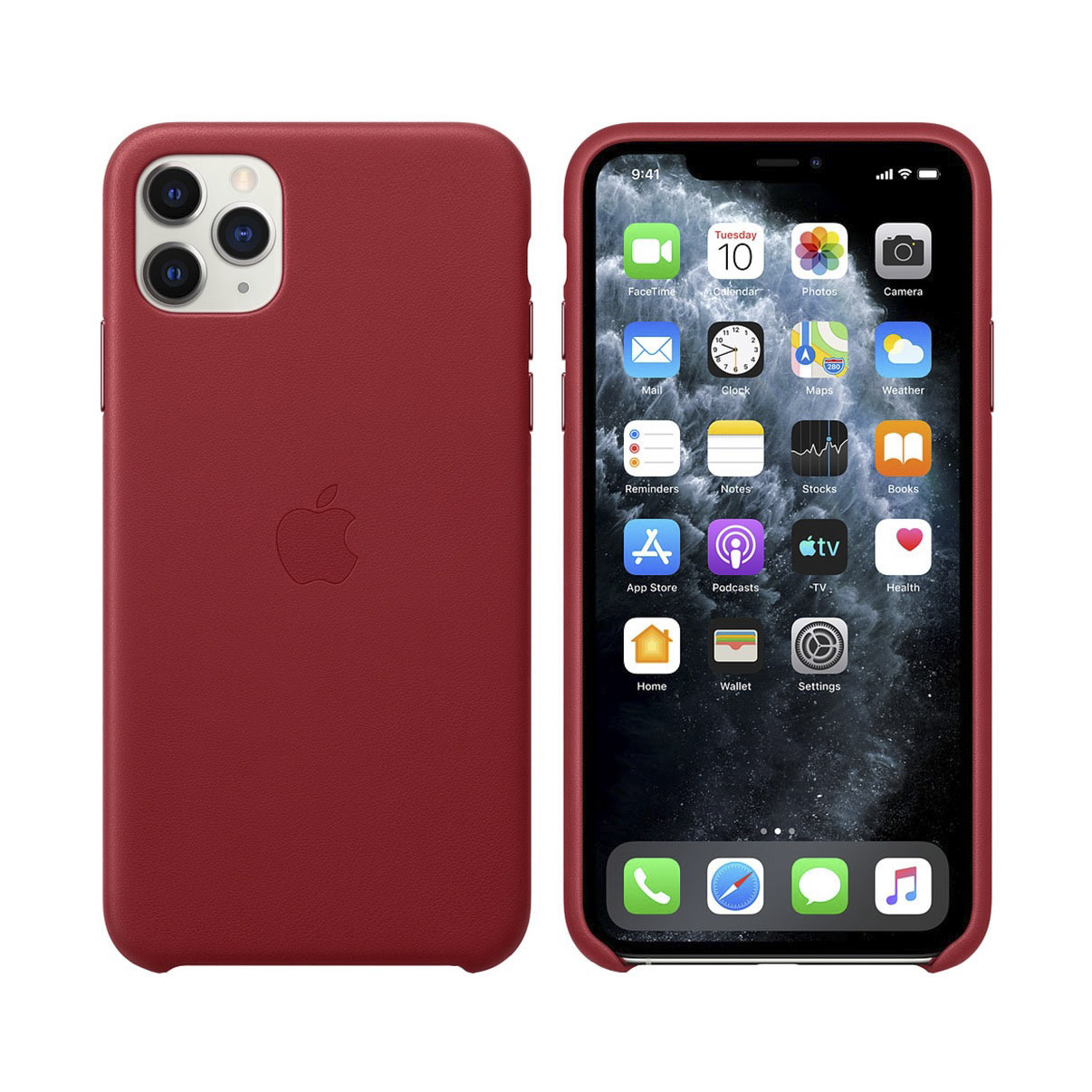 Чехол для смартфона Apple iPhone 11 Pro Leather Case, красный - фото 4