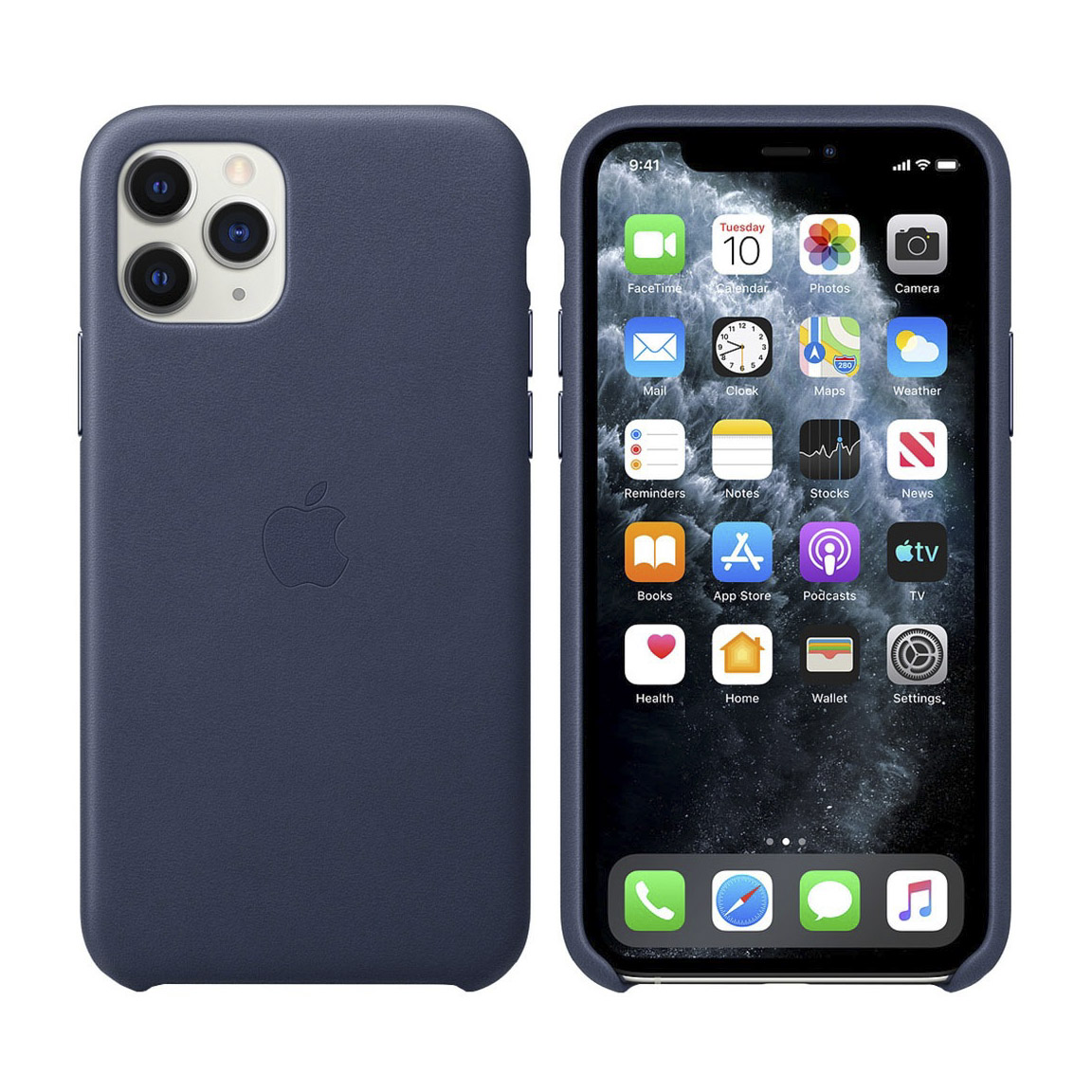 Чехол для смартфона Apple iPhone 11 Pro Leather Case, синий - фото 4