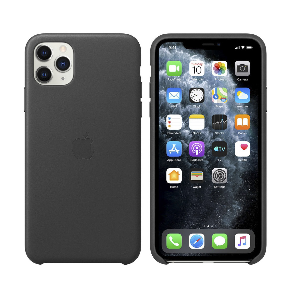 Чехол для смартфона Apple iPhone 11 Pro Leather Case, черный - фото 4