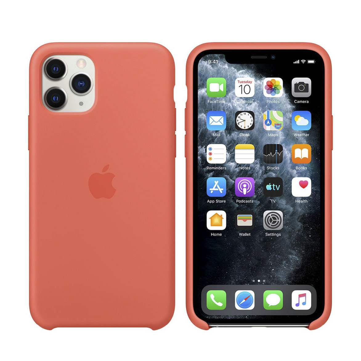 Чехол для смартфона Apple iPhone 11 Pro Max Silicone Case, оранжевый - фото 4
