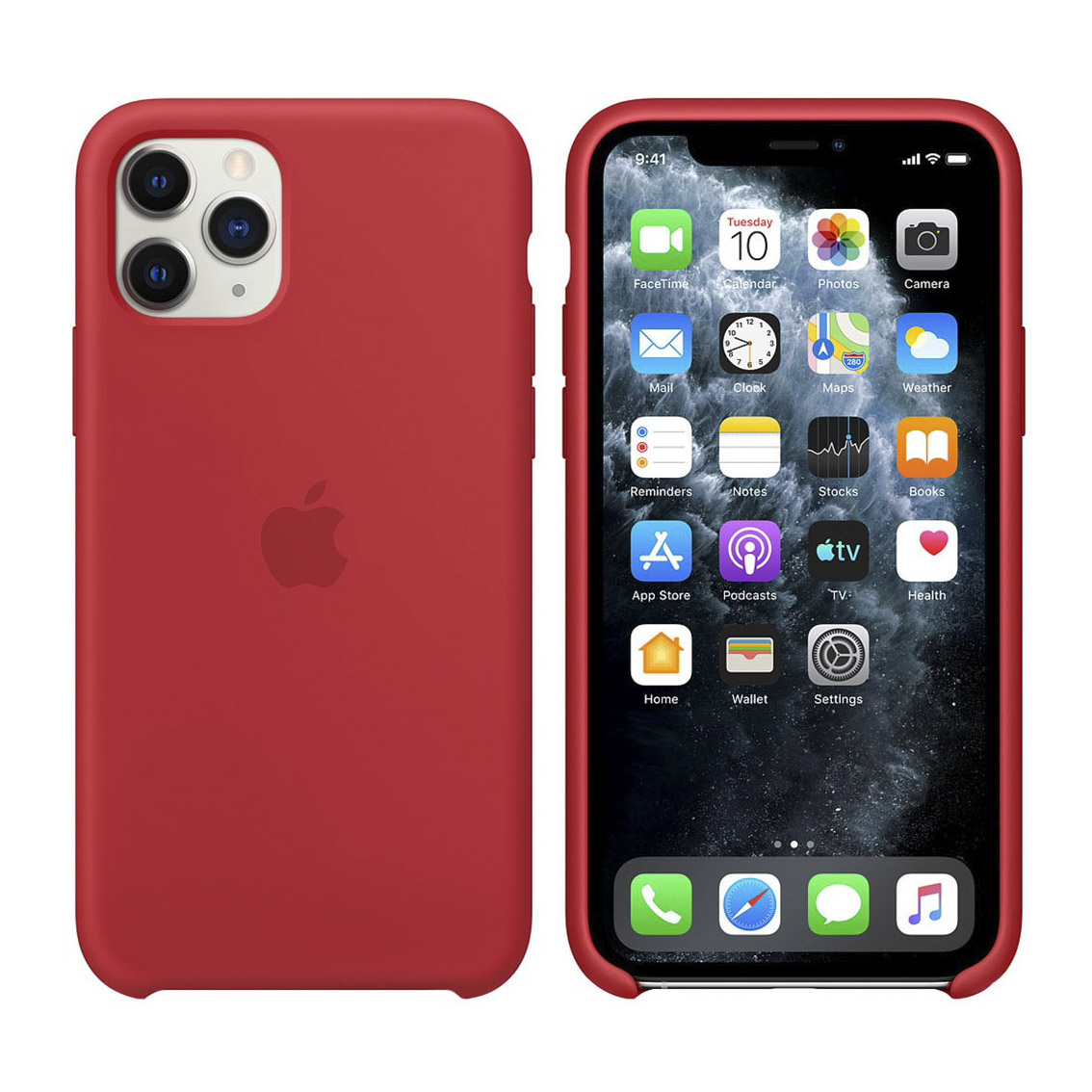 Чехол для смартфона Apple iPhone 11 Pro Silicone Case, красный - фото 4