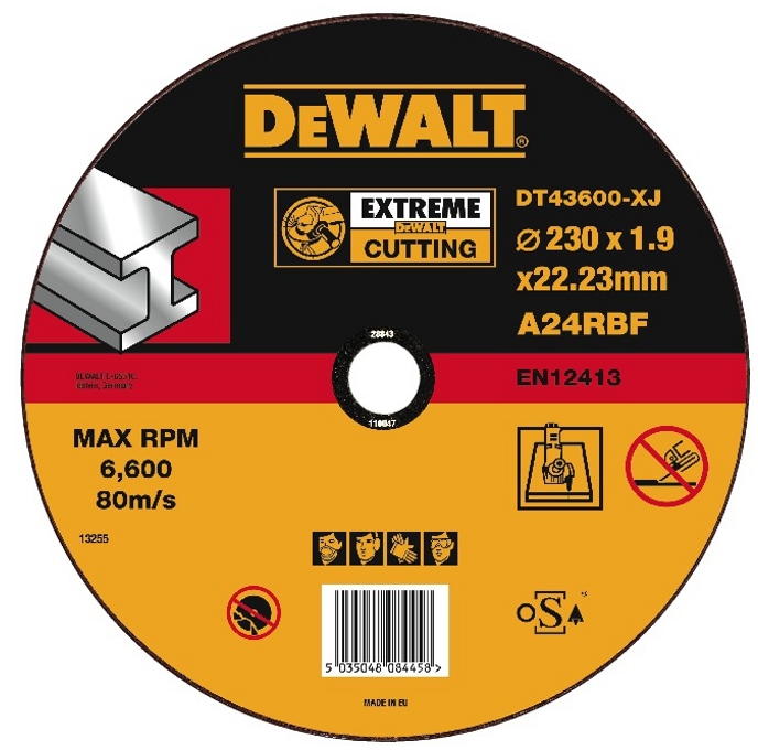 фото Круг отрезной dewalt по металлу. 230x22.2x1.9мм тип1