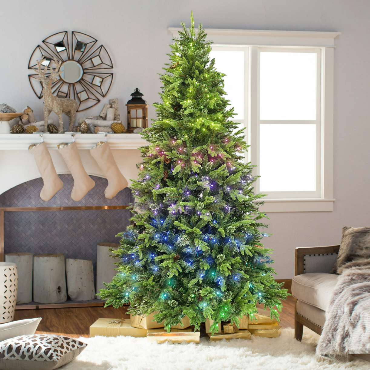 фото Елка новогодняя polygroup 228cm hick col blast pine tree