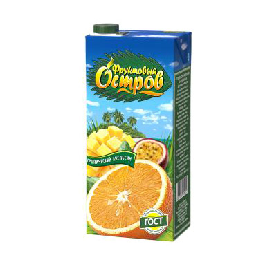 Напиток сокосодержащий Фруктовый остров Тропический апельсин 930 мл
