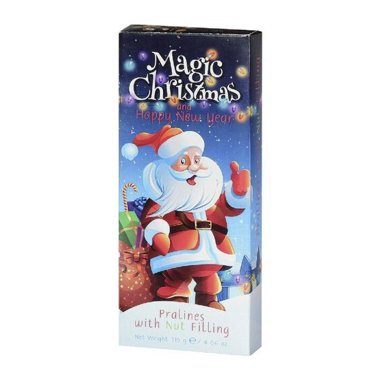 

Шоколад Luzyckie Praliny Magic Christmas молочный пралине с орехом 115 г