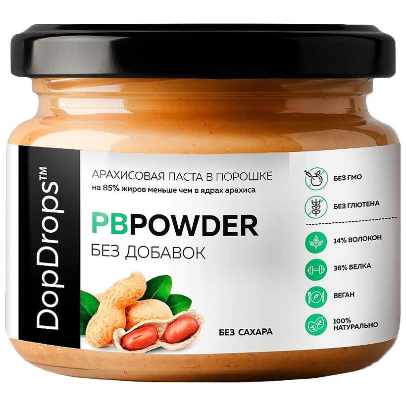 Паста арахисовая DopDrops PBPowder в порошке 120 г 199₽