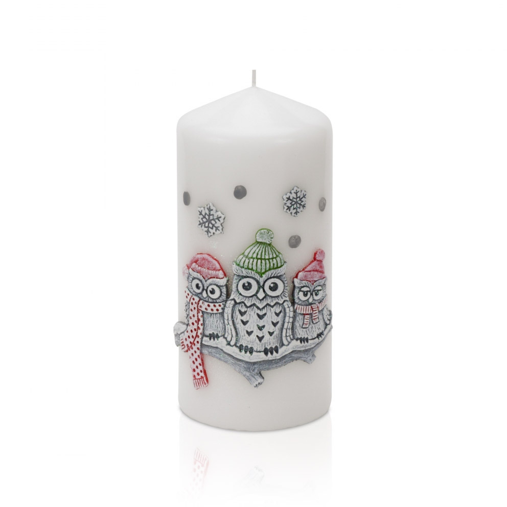 

Свеча Bartek Совы колонна 7х15 см