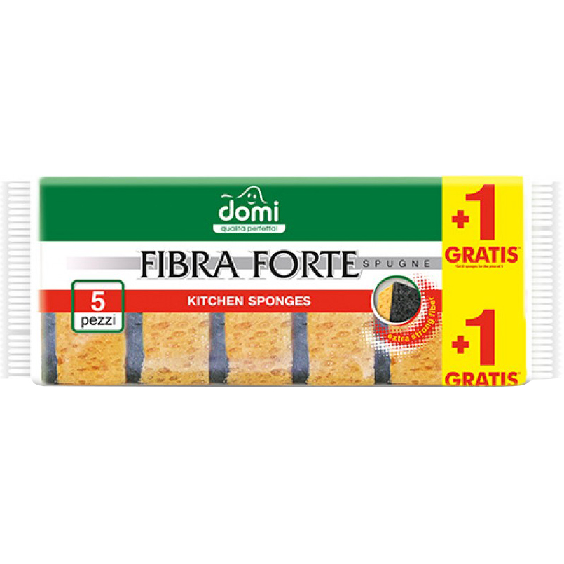 Губки кухонные Domi Fibra Forte 5+1 шт - фото 1