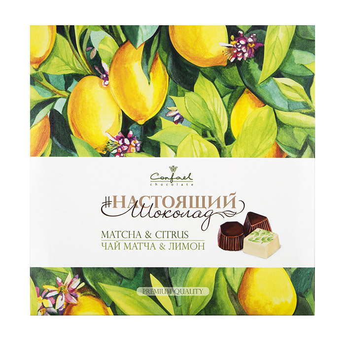 Конфеты шоколадные Конфаэль  Чай матча и лимон 140 г