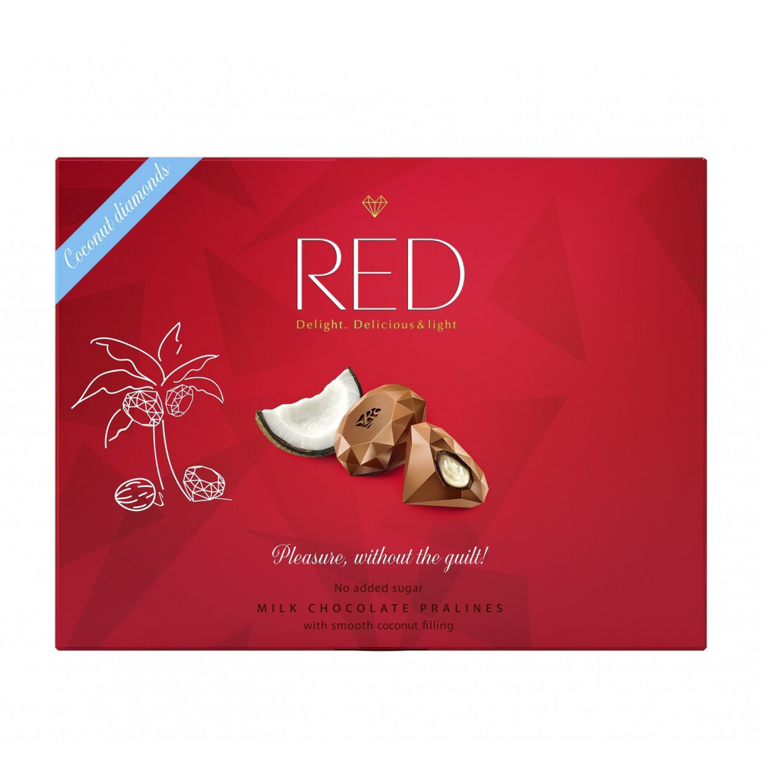 фото Набор конфет red из молочного шоколада с кокосовой начинкой 132 г