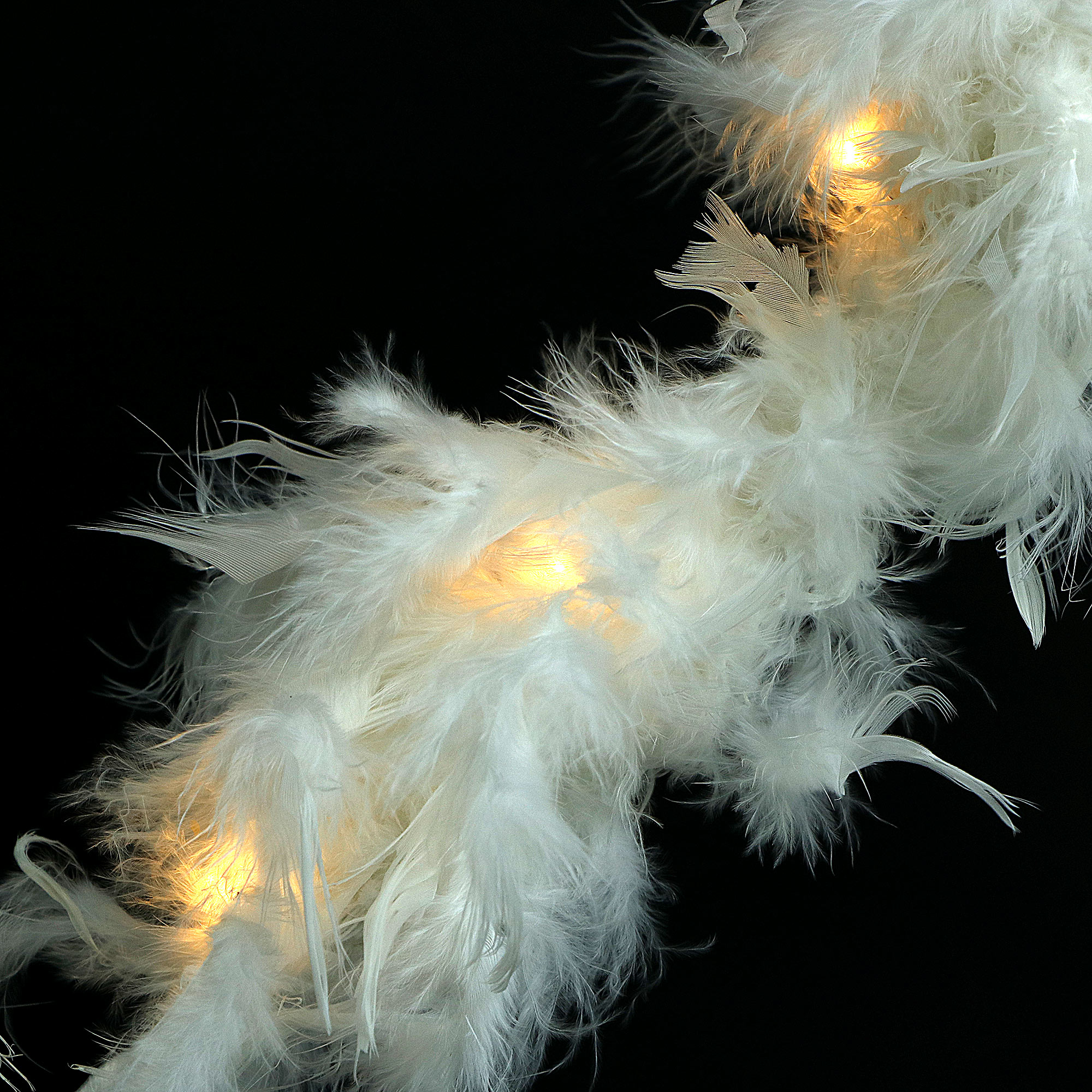 фото Гирлянда с перьями светящаяся kaemingk 180см 20led
