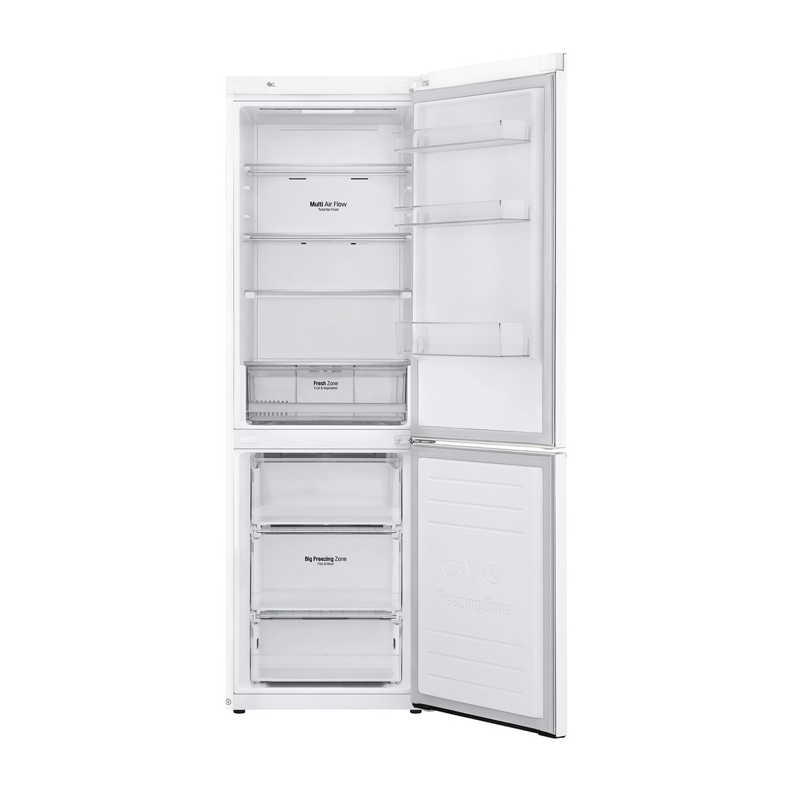 Холодильник LG DoorCooling+ GA-B459MQQZ, цвет белый - фото 3