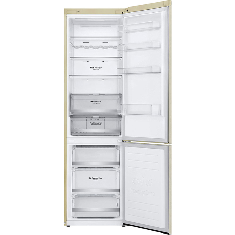 Холодильник LG DoorCooling+ GA-B509MEDZ, цвет бежевый - фото 3