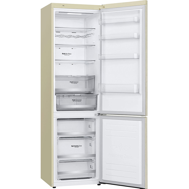 Холодильник LG DoorCooling+ GA-B509MEDZ, цвет бежевый - фото 4
