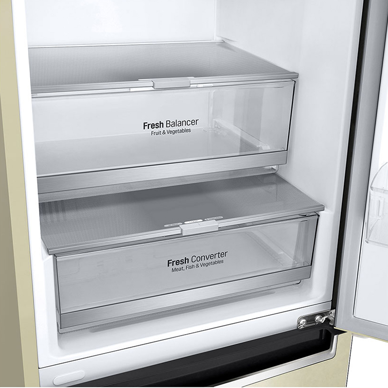 Холодильник LG DoorCooling+ GA-B509MEDZ, цвет бежевый - фото 6