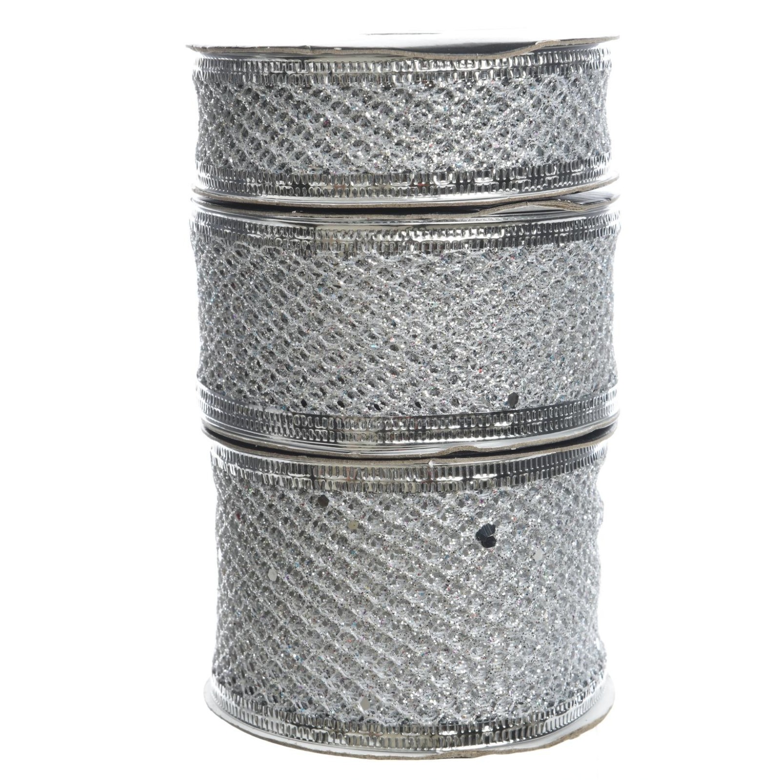 Лента декоративная Kaemingk серебро в ассортименте - фото 1