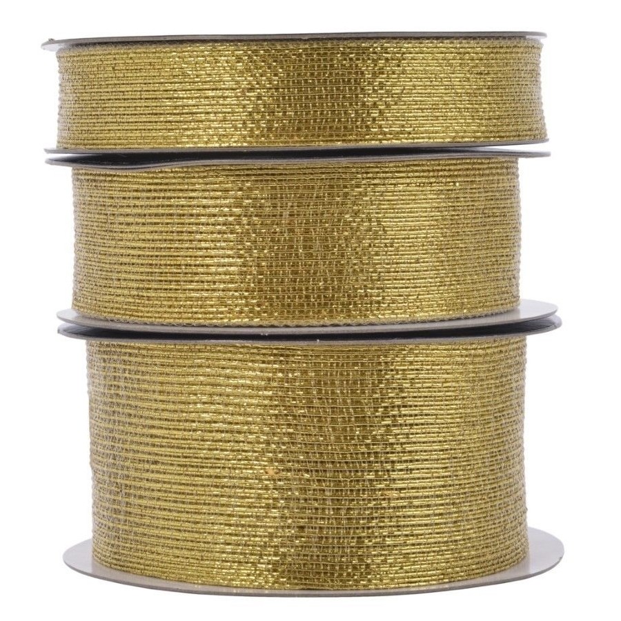 Лента декоративная Kaemingk золотая в ассортименте - фото 1