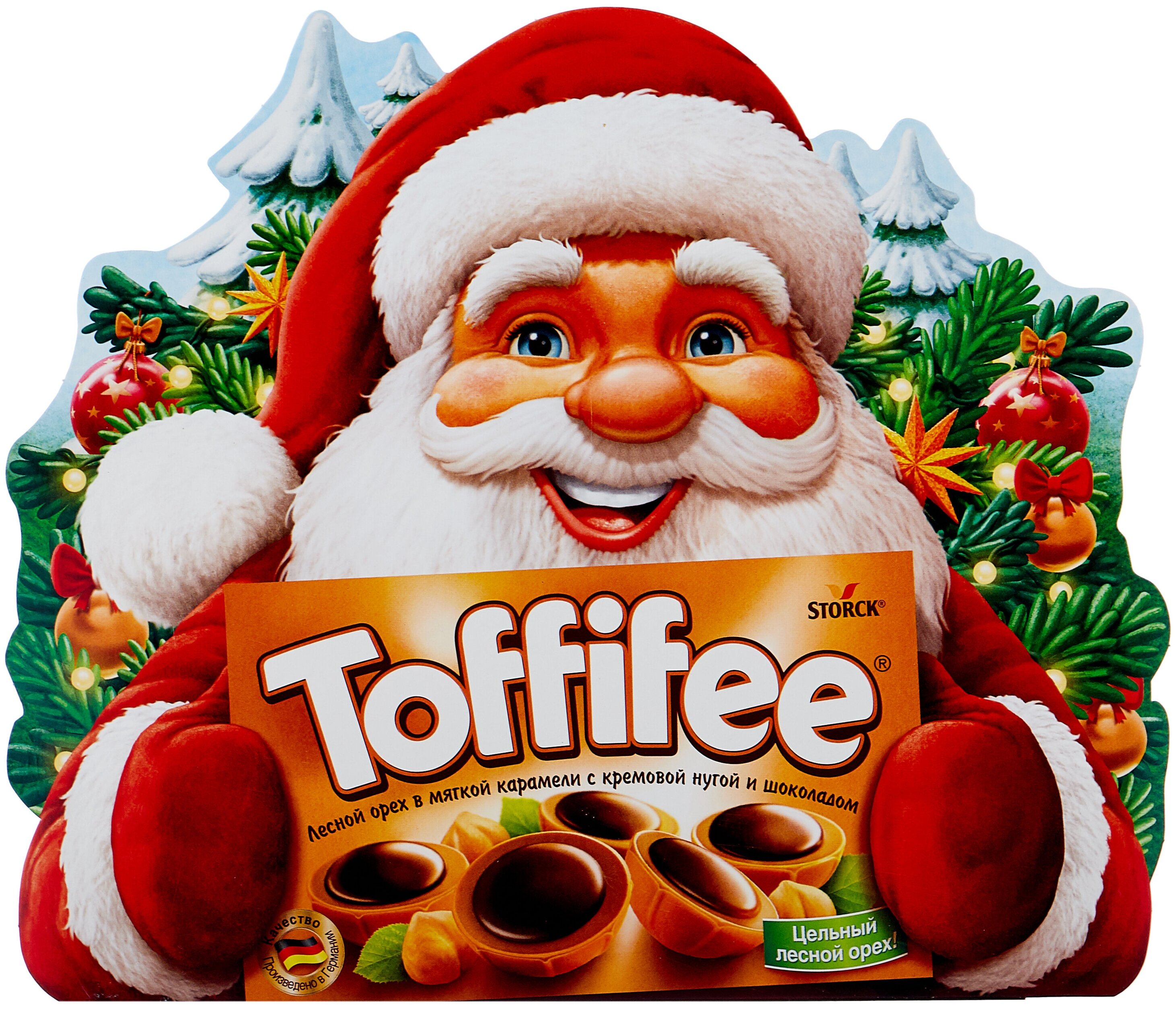 Набор конфет Toffifee Голова Санты, 125 г