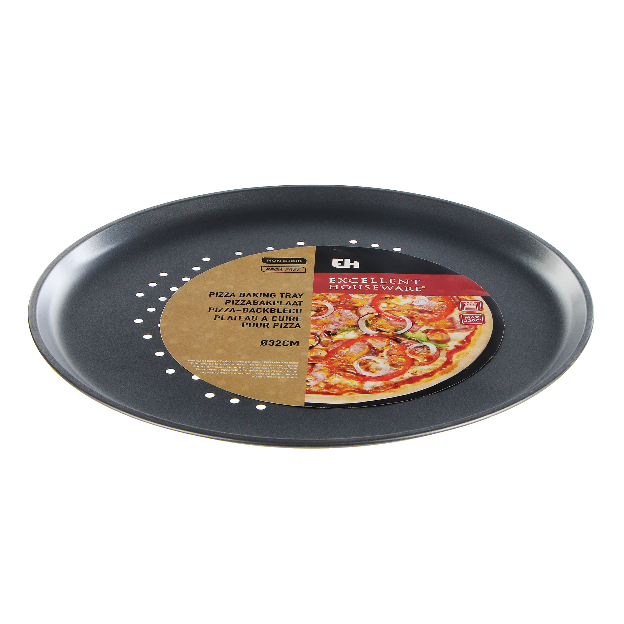 Форма для пиццы Koopman tableware 32 см, цвет черный - фото 1