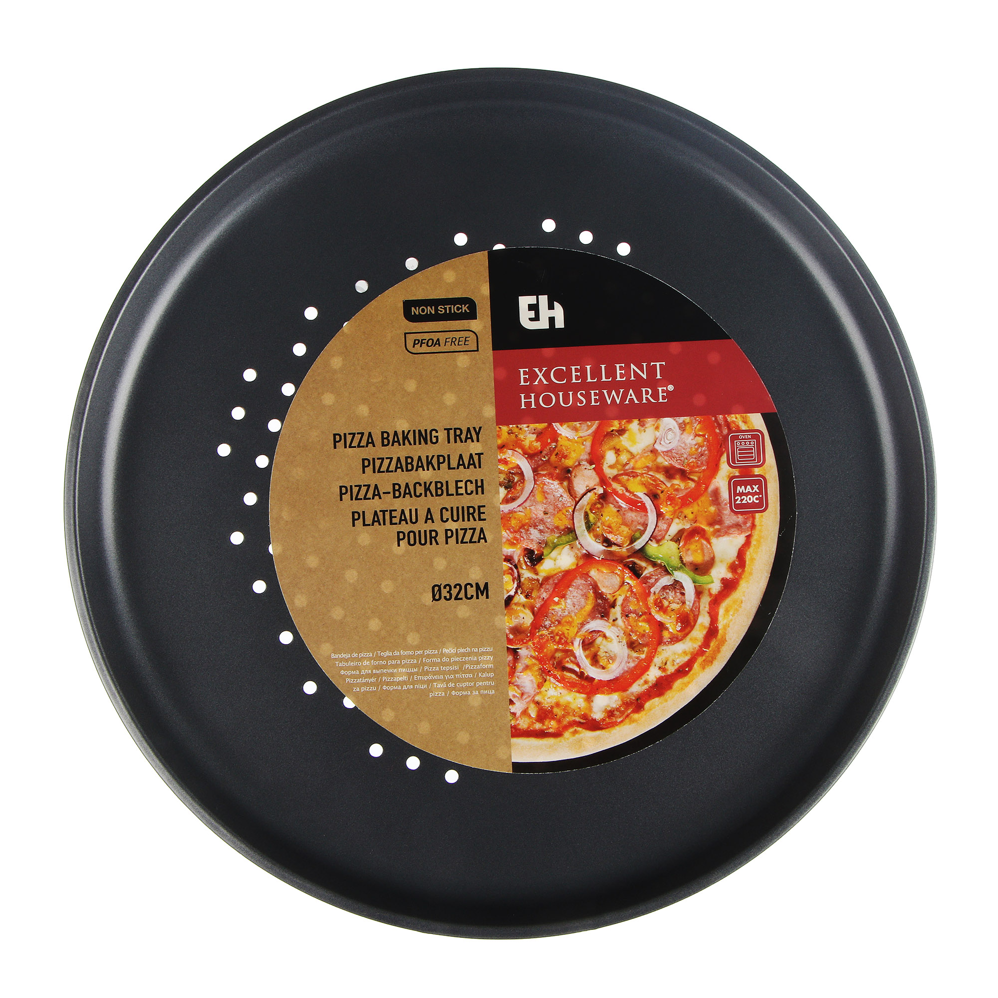 Форма для пиццы Koopman tableware 32 см, цвет черный - фото 2