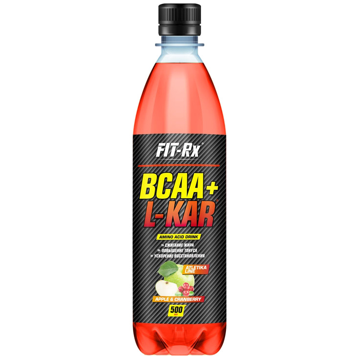 Напиток жиросжигающий BCAA + L-KAR Яблоко, клюква 500 мл - фото 1