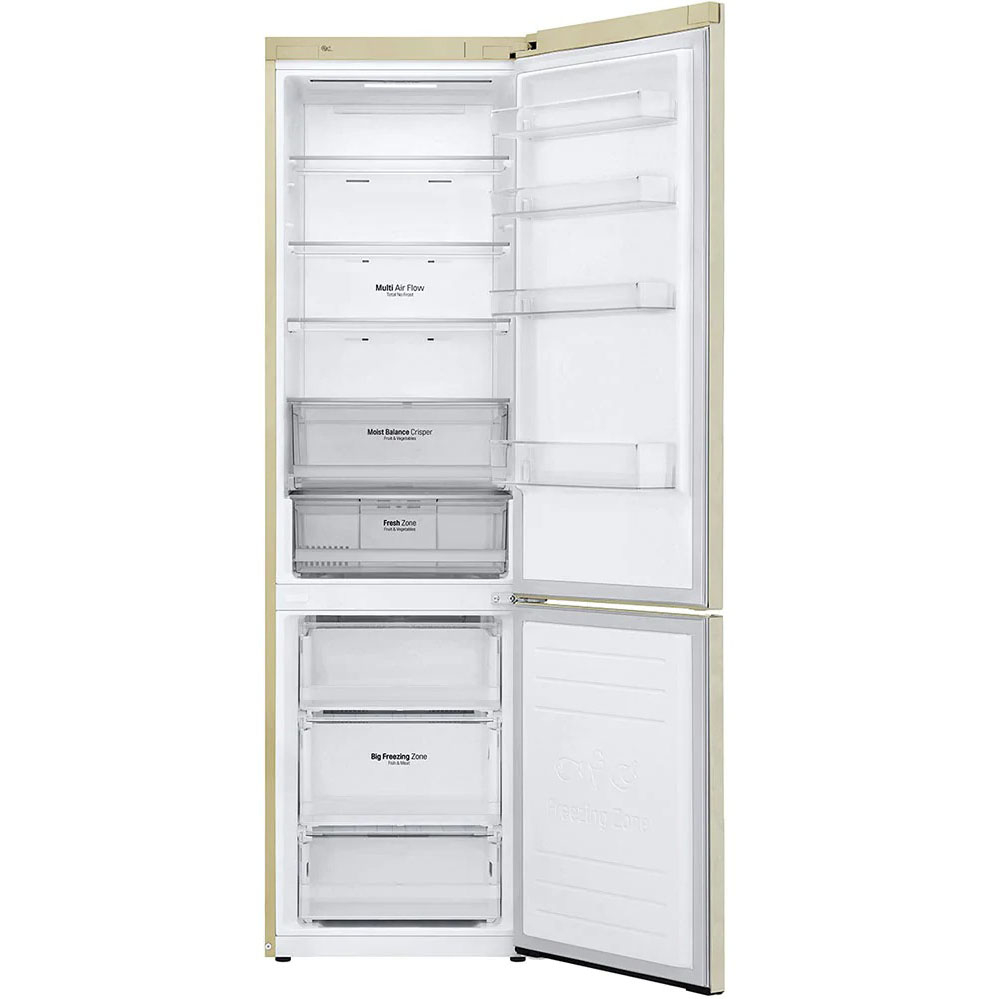 Холодильник LG GA-B509MEQZ DoorCooling+, цвет бежевый - фото 3