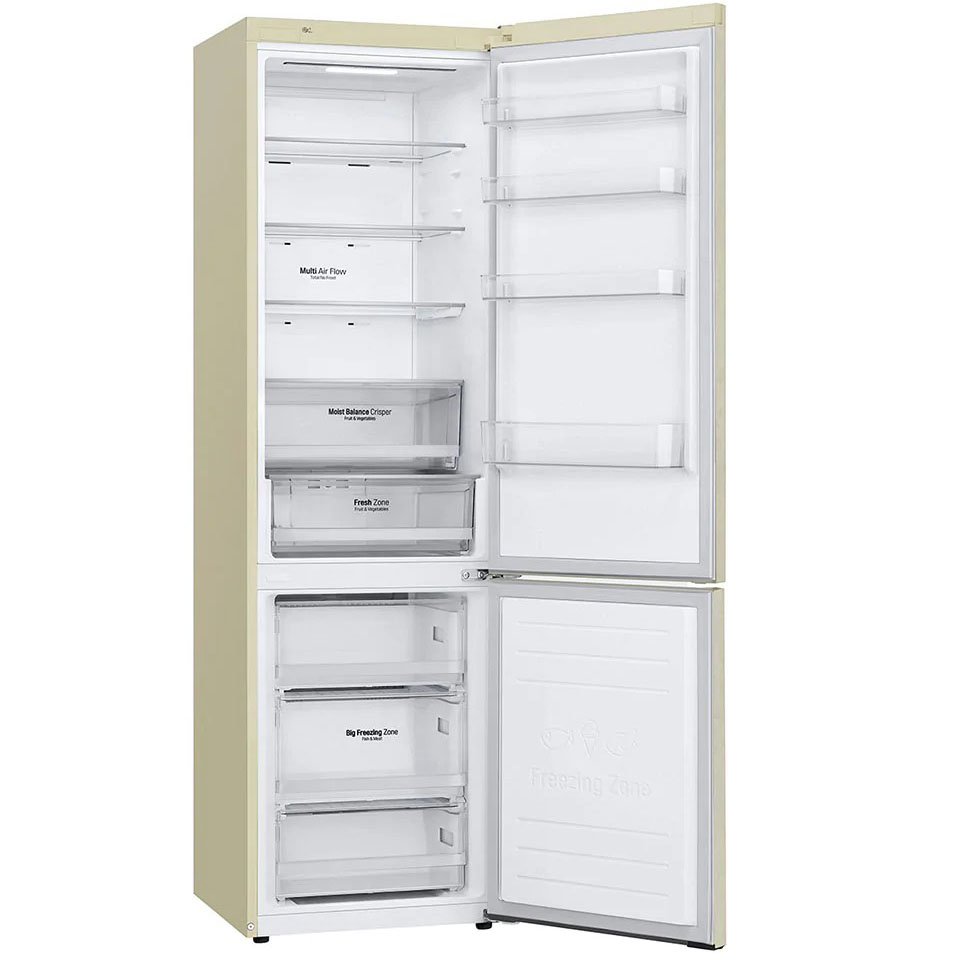 Холодильник LG GA-B509MEQZ DoorCooling+, цвет бежевый - фото 5