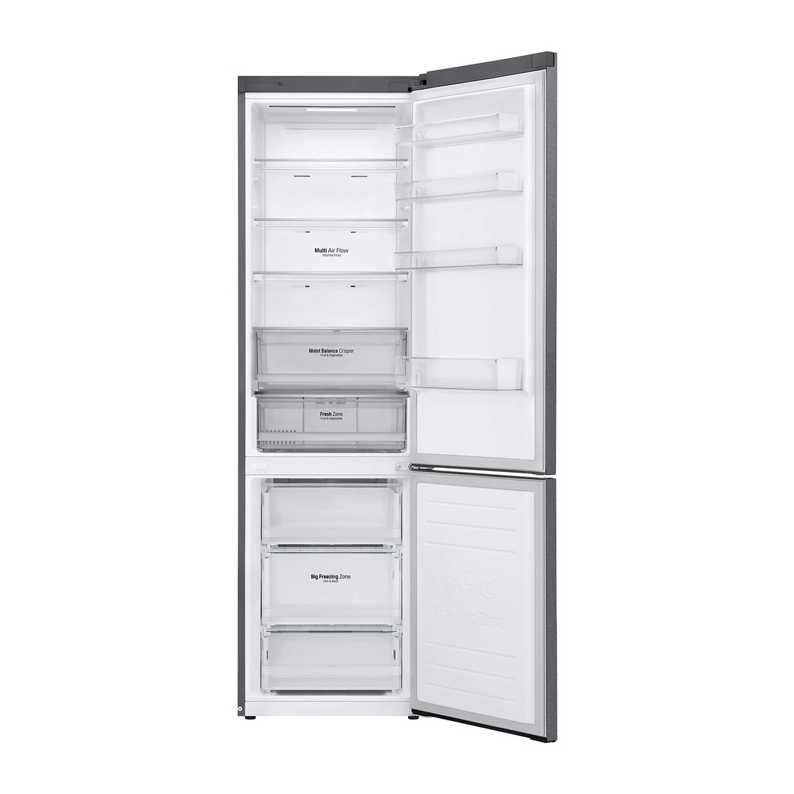 Холодильник LG DoorCooling+ GA-B509MMQZ, цвет серый - фото 3