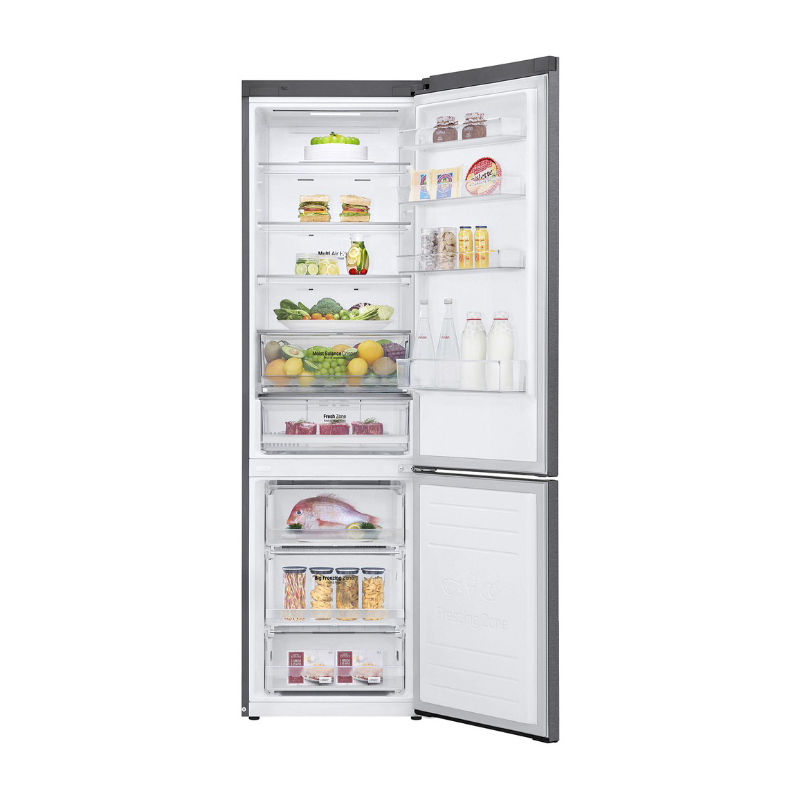Холодильник LG DoorCooling+ GA-B509MMQZ, цвет серый - фото 4