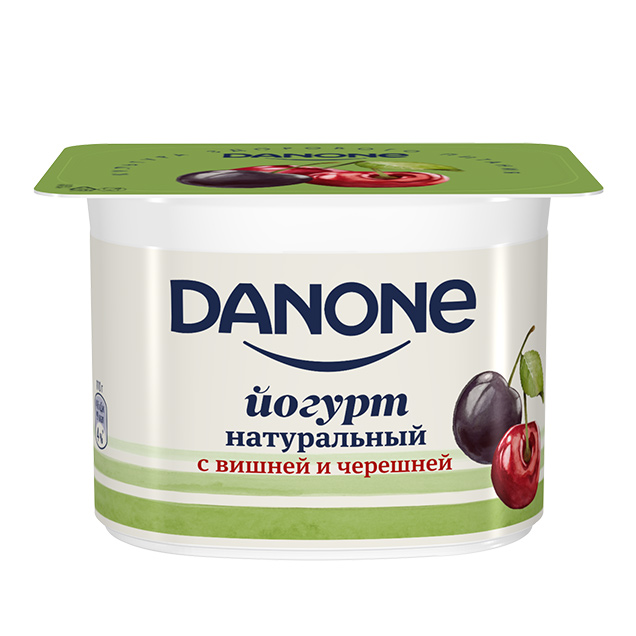 фото Йогурт danone вишня-черешня 2,8% 260 г