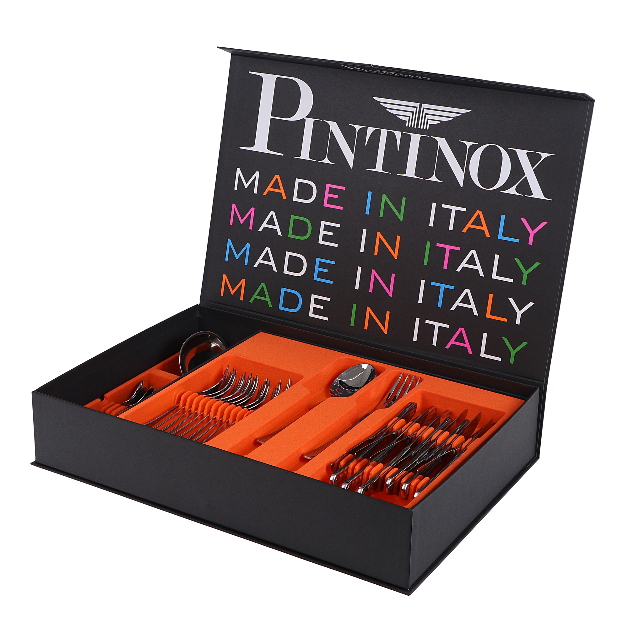 Набор столовых приборов Pintinox America 75 предметов, цвет стальной - фото 1