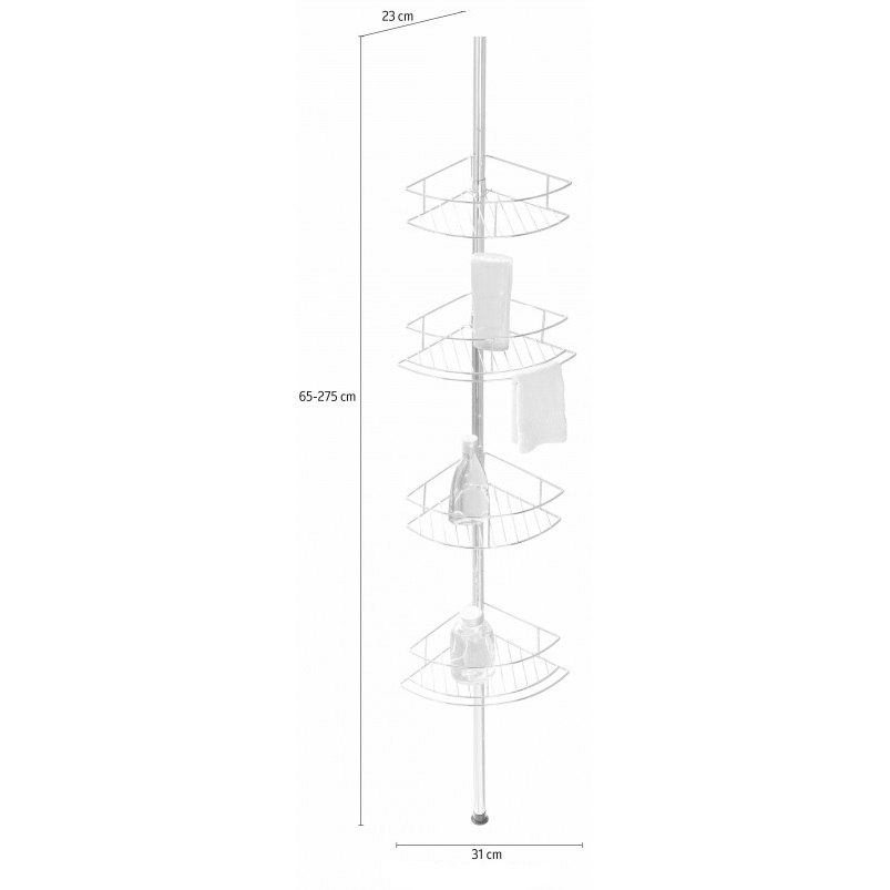 фото Стеллаж напольный wenko dolcedo телескопический wenko sanitary