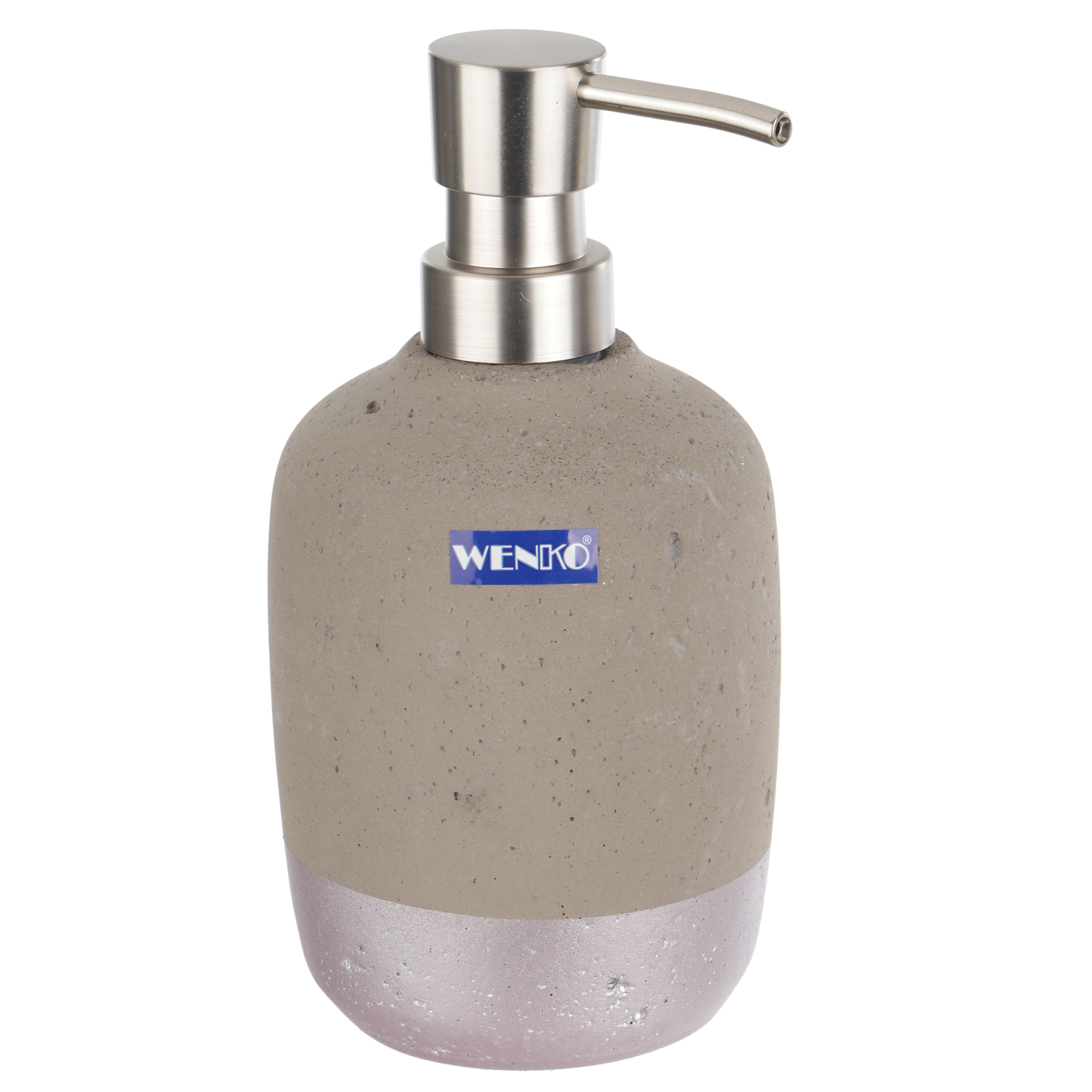 фото Дозатор для мыла wenko sanitary mauve серый