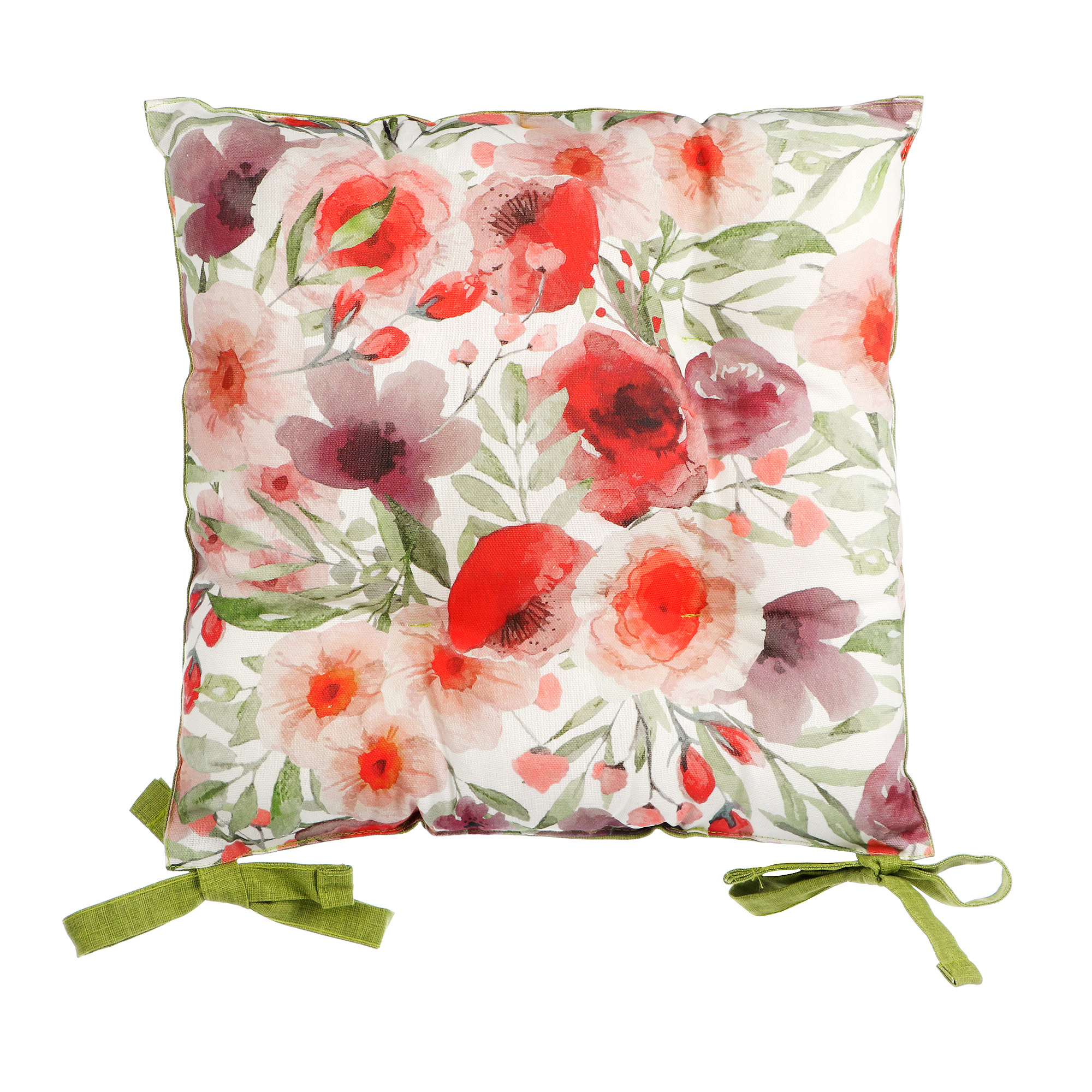 фото Подушка для стула morbiflex casa flower red 40x40