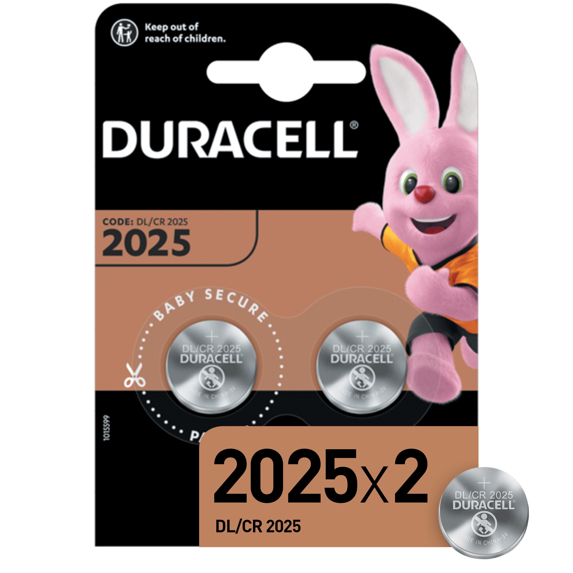 

Батарейки Duracell 2025 3В 2 шт, Серебристый